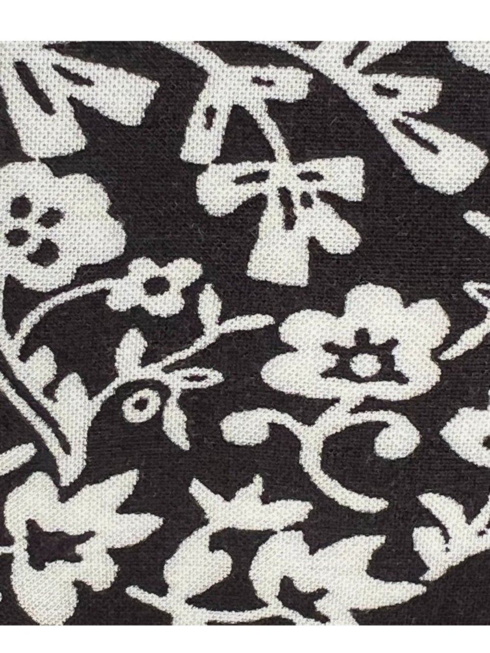 Croft & Barrow Dress Size PXL Black & White Button Down Tie Belt Floral Career - Picture 12 of 13